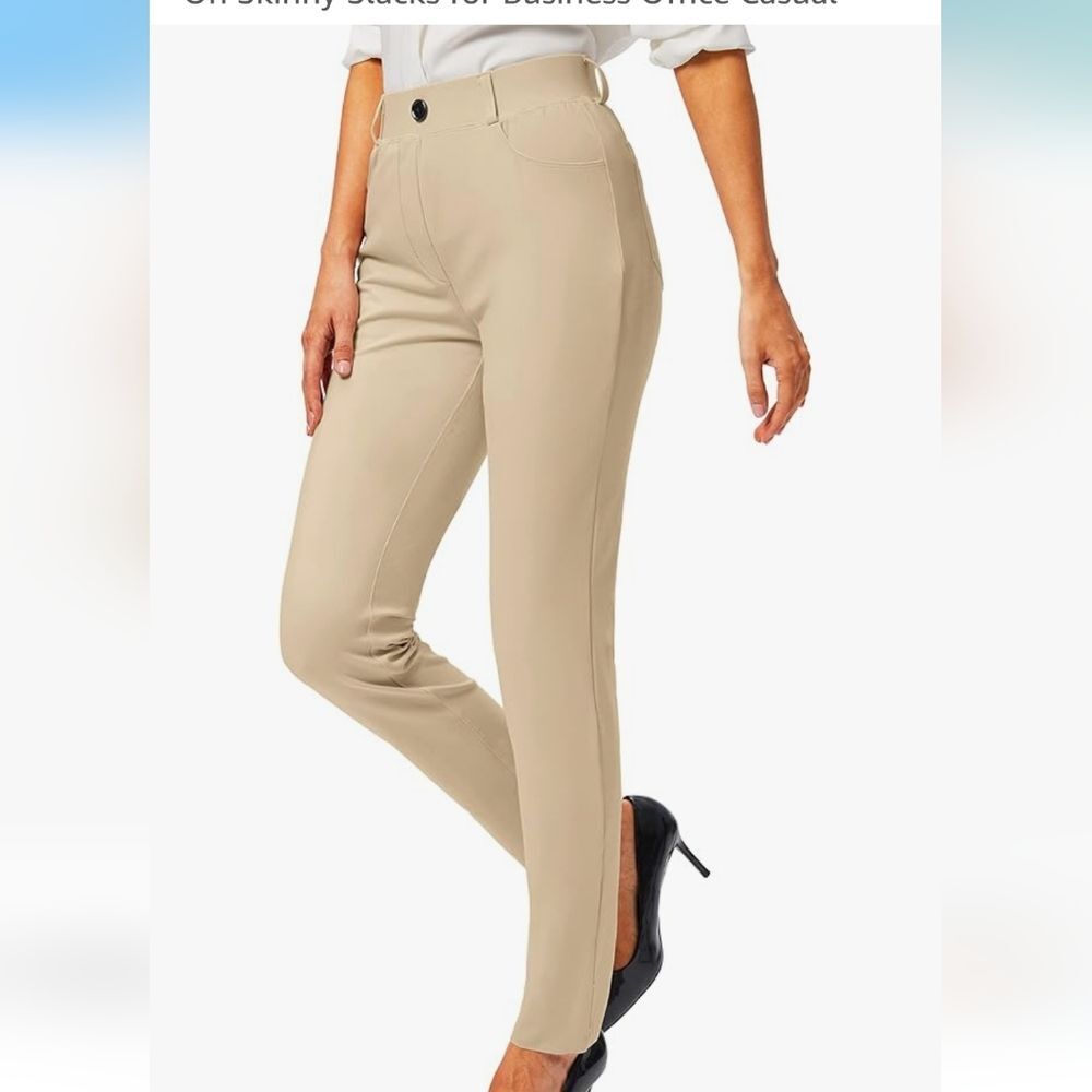 RAMMUS Women's Tan Slim Fit Casual Pants - NWT💐 - Picture 6 of 8